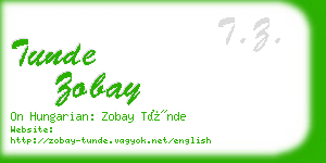 tunde zobay business card